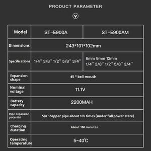 Cordless Electric Pipe Expander, <strong>HVAC</strong> <strong>Repair</strong> and Installation Tool. - Product Image 4