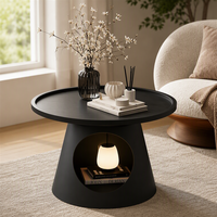 Table d'appoint/bas de lit pour animaux de compagnie, écologique, facile à nettoyer, avec plateau supérieur, base en métal léger, pour chats