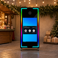 Photomaton miroir magique de 65 pouces avec écran tactile de 43 pouces, appareil photo pour selfie, machine de photomaton pour événements festifs