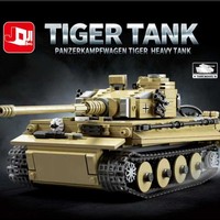 JQ80001-80002 Tiger/Panther 2 Battle Tank 3.6 Mini Particle, Bloques de Construcción Educativos para Niños
