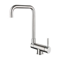 Robinet de cuisine pliable de luxe avec acier inoxydable 304, double poignée, thermostatique, pulvérisation latérale, eau chaude/froide, cartouche en céramique