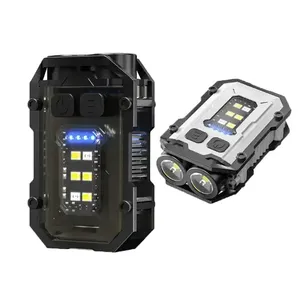 Strong Light Auto Repair Work Light Strong Magnetic Super Bright Floodlight Side Lights Flashing Red And Blue Emergency Warni