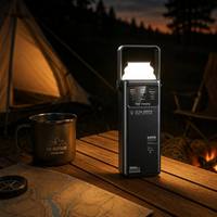 Batterie externe multifonctionnelle pour le camping en plein air avec lumière LED, 4 câbles, multi-ports, charge rapide 22,5 W, type-C, chargeur portable