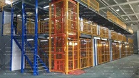 Mezzanine d'entrepôt en acier à plusieurs niveaux avec étagères de stockage multi-niveaux, rayonnage VNA, protection ESD