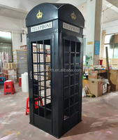 SMS Venta al por Mayor de Cabinas Telefónicas Antiguas Vintage de Metal Blanco Estilo Londres Británico para Decoración de Bodas, Eventos y Fiestas