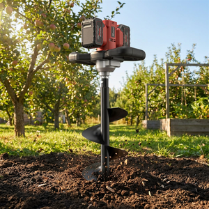 Taladro perforador de tierra inalámbrico sin escobillas de 21V con batería, perforadora de postes de alta resistencia para plantar árboles en el jardín, taladro de tierra de 21V de alta potencia. - Product Image 4