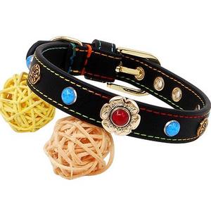 <span class=keywords><strong>Collar</strong></span> de Cuero Ecológico Zhenming con Patrón Sólido, Cintas para Mascotas, Suministros para Mascotas Transfronterizos, Joyería Elegante para el Pecho con Cierre de Botón - Product Image 2