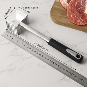 Martillo Ablandador de Carne de Aleación de Aluminio con Mango Largo <span class=keywords><strong>y</strong></span> Doble Cara para Bistec, Res <span class=keywords><strong>y</strong></span> Pescado – Utensilio de Cocina Ecológico - Product Image 5
