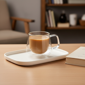 Taza de Café Reutilizable de Doble Pared de Vidrio Moderno, Apta para <span class=keywords><strong>Microondas</strong></span> y Lavavajillas, para Uso en Campamentos y Regreso a Clases - Product Image 5