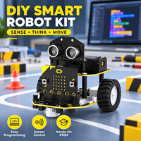 Kit de voiture robot Microbit Zetok MRC01 avec capteur ultrasonique, jouet éducatif programmable DIY STEM à télécommande