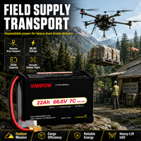 Аккумуляторный блок VIWIPOW 66.6V 18S 22000mAh 7C полутвердотельный для логистических дронов, перезаряжаемый, по заводской цене