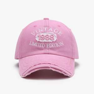 Vente en gros Casquette de baseball Gorras d'extérieur en coton lavé brodé Chapeaux de baseball en détresse avec logo personnalisé - Product Image 1