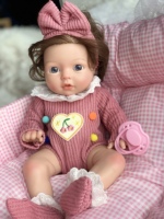 R & B Realistische wieder geborene Baby puppen Weiche Silikon-Ganzkörper puppe Feste Funktion Nasse lebensechte schwarze wieder geborene Baby puppen