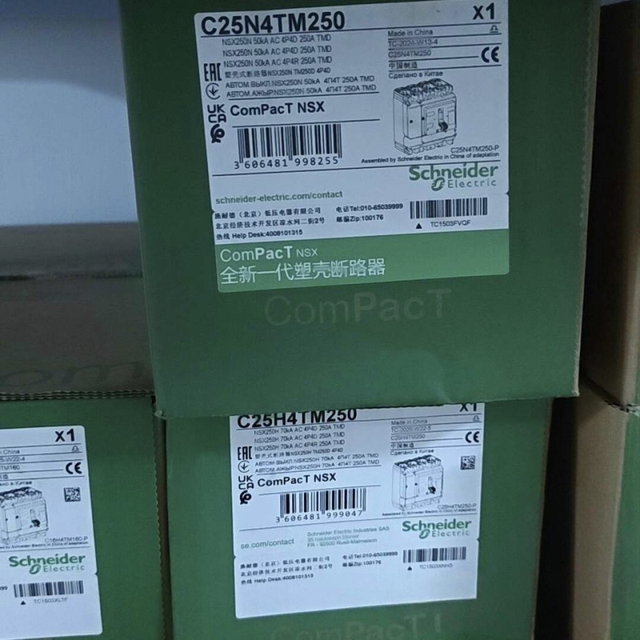 New and Original C25N4TM250 Brand New MCCB X250N 50kA TMD 250A 4P4D F 690V Stock in Warehouse