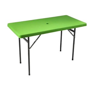 Table pliante en plastique 119x59cm, table rectangulaire d'extérieur pour salle à manger, avec design pliable pour adultes et personnes âgées - Product Image 2