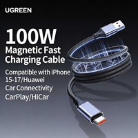Cable UGREEN 6A USB-A a USB-C de Carga Rápida y Sincronización de Datos con Nylon Trenzado, Compatible con PD de 100W