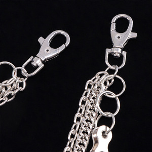 Multi Layered Zinc Alloy Waist <b>Chain</b> With Lock Pattern For <b>Jeans</b> Hip Hop Casual Fashion Accessory - Product Image 4