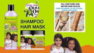 Juego de champú y acondicionador para el cabello para niños con aceite de oliva para el cabello rizado de los niños para nutrir y prevenir suavemente el daño de la piel - Product Image 3