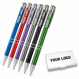 Promotional Gift Pen with Business Logo Custom Metal Ball Aluminum Alloy Ballpoint Pens Wholesale Ballpen - Product Image 1