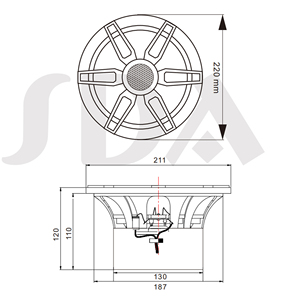 ลำโพงบลูทูธกันน้ำขนาด 8 นิ้ว รุ่น H-068BT 300W สำหรับเรือ ATV มอเตอร์ไซค์ และเรือยอชท์ ขายดี - Product Image 4