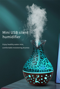 Air Humidifier <b>Essential</b> Oil Diffuser Quiet Mist Sprayer Car Air Purifier Aroma Oil Humidificador Mini Wood for Bedroom 130ML - Product Image 4