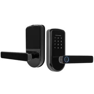 Serrure intelligente Aidmi Télécommande sans clé intelligente biométrique Poignée de porte Carte électronique Serrure de porte Système de sécurité hôtelière