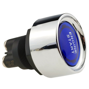 R2-ES Engine Start Push Button Switch 50A 12VDC Car <b>Keyless</b> Start <b>System</b> Red Chrome Finish - Product Image 3