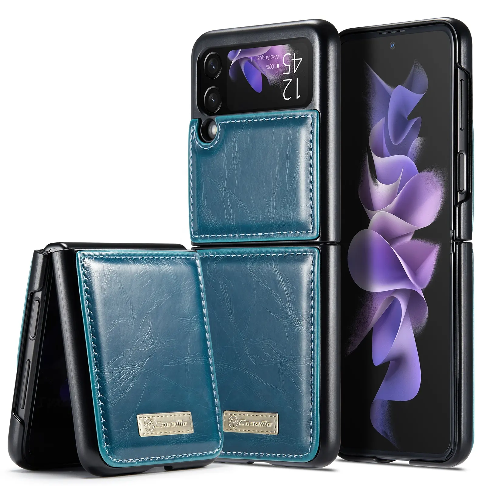 สินค้าขายดีกระเป๋าใส่โทรศัพท์มือถือแบบย้อนยุคเคสป้องกันโทรศัพท์หนัง PU หรูหราแบบฝาพับ3สำหรับ Samsung Galaxy Flip Z 3