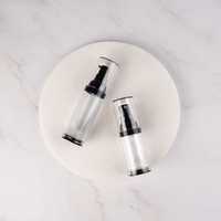 15ml 30ml 50ml Bouteilles de fond de teint sans air Bouteille de crème liquide pour le visage AS en plastique Crème solaire Sérum Conteneur Bouteilles sous vide