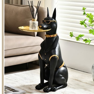 Bandeja Decorativa Grande <span class=keywords><strong>de</strong></span> Resina con Diseño <span class=keywords><strong>de</strong></span> <span class=keywords><strong>Doberman</strong></span> para Mueble <span class=keywords><strong>de</strong></span> TV, Oficina y Sala <span class=keywords><strong>de</strong></span> Estar - Product Image 2