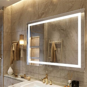 Hot Sales Wall-mounted <b>Square</b> Glass LED Bathroom Mirror Luminous Mirror Defogging Function - Product Image 2