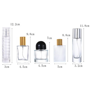 Flacon en verre transparent de luxe vide de 3 ml, 6 ml, 12 ml avec bouchon à vis et sérigraphie pour parfum et huile essentielle - Product Image 2