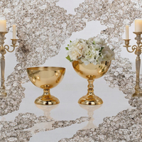 Elonna Support de Fleurs Électrique de Luxe en Fer (15.5-19.5cm) pour Décorations de Centre de Table Maison et Hôtel