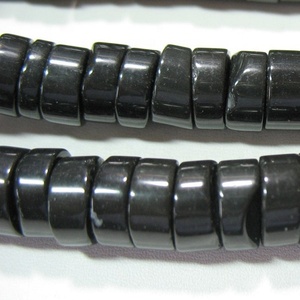 Perles Heishi perles d'obsidienne noire perles de pierres précieuses lisses rondes de haute qualité pierre naturelle pour la fabrication de bijoux grossiste - Product Image 2