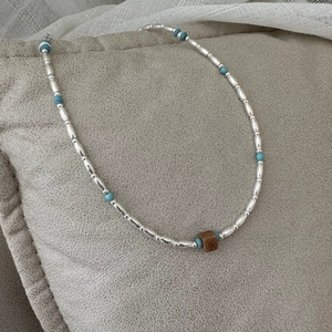<span class=keywords><strong>FY</strong></span>- 32 tl45 S925 in argento Sterling versione coreana Design nicchia collana di perline turchese stile Vintage personalità alla moda - Product Image 5