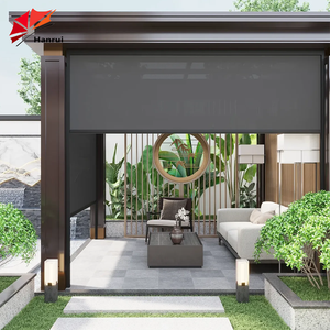 Alfresco motorizado eléctrico al aire libre veneciano de aluminio Zip pista retráctil gran parasol tela persianas <span class=keywords><strong>puerta</strong></span> - Product Image 4