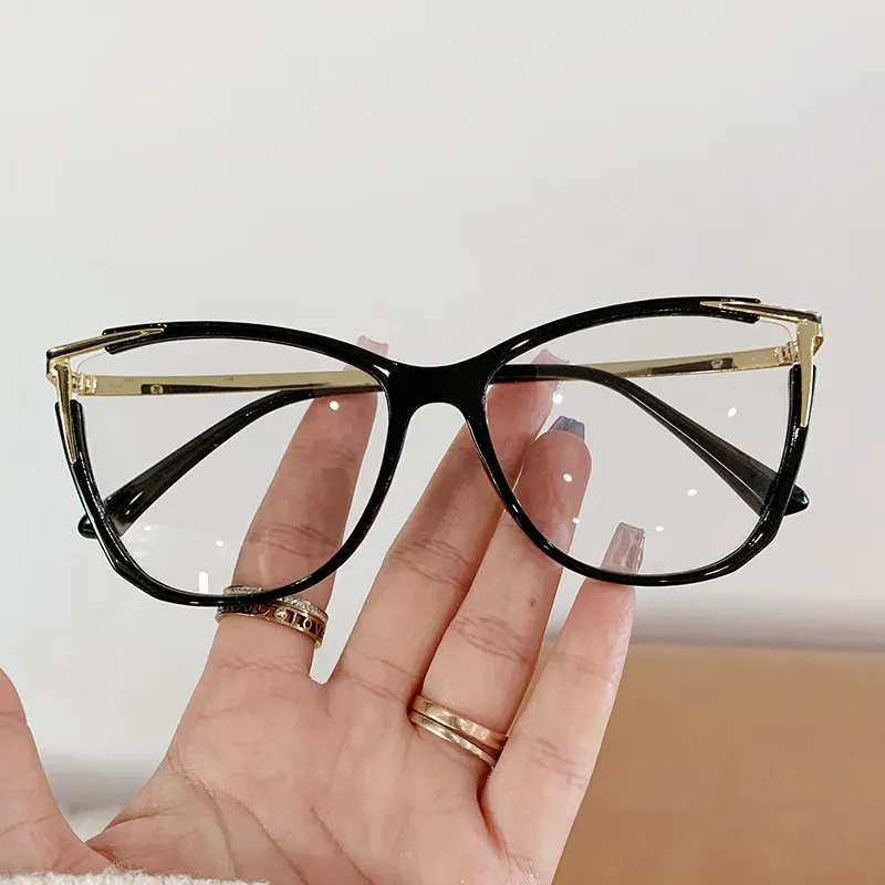 2024 новые фотохромные очки с пользовательским логотипом, ретро оптические синие металлические очки для кошек и #039;s