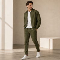 Survêtement technique de luxe pour hommes avec tissu technique respirant, survêtement technique haut de gamme pour les occasions décontractées et sportives