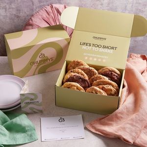 Tùy Chỉnh Sang Trọng Cá Nhân Món Quà Màu Hồng Giấy Các Tông Gấp Đóng Gói 4 6 Chia Bánh Donut Cookie Bao Bì Hộp Với Ngăn - Product Image 5