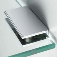 Support de pince fixe en verre en alliage de zinc en acier inoxydable de vente chaude