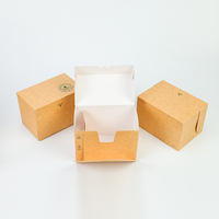 Boîte d'emballage personnalisée en papier kraft pour gâteaux, pâtisseries, donuts et desserts, recyclable, vente en gros