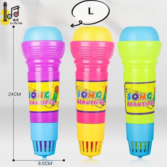 Wholesale Educational Children's Plastic Echo Microphones Voice Changer Toy Musical Instrument Accessories for Birthdays