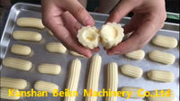 Machine automatique multifonctionnelle à deux couleurs pour le remplissage de biscuits, machine à encruster les churros, les kibbeh, les kubba, machine à former les coxinha