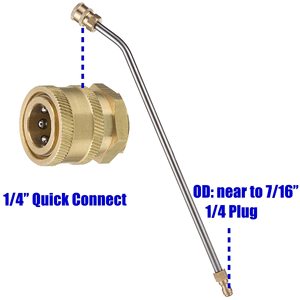 Stim High Pressure Washer Extension Rod 1/4 Quick Connect Stainless Steel Car <b>Wash</b> Garden Watering Accessory - Product Image 2