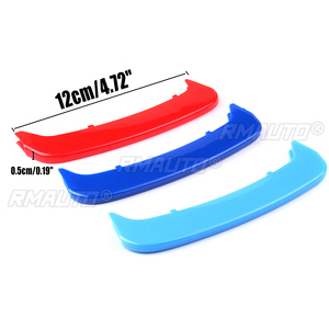 Rejilla delantera de 11 barras para coche, estilo riñón, cubiertas de rejilla de moda, 11 varillas, pegatina 3D para BMW Serie 3 E36 1996-1998 - Product Image 6
