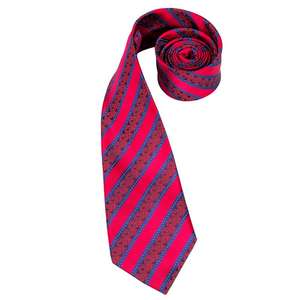 All'ingrosso di alta qualità rosso matrimonio uomo cravatta e fazzoletto 100% seta cravatta regalo Set scatola - Product Image 6