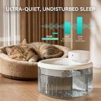 Fontaine à eau automatique silencieuse pour animaux de compagnie avec réservoir transparent et triple filtration, idéale pour le quotidien des chats (ODM/OEM)