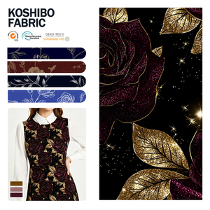 ผ้าเครปโพลีเอสเตอร์โคชิโบสีเข้ม ทนทาน สีไม่ตก เหมาะสำหรับตัดชุดลำลองสำหรับผู้สูงอายุ - Product Image 1