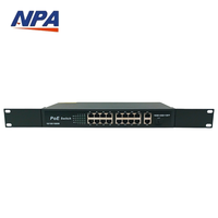 Switch Ethernet PoE+ 16 ports avec 2 ports Uplink Gigabit et 1 port SFP, QoS, 10/100/1000 Mbps, pour caméras IP CCTV - AP-30316GE