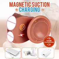 Gode Réaliste Télescopique Vibrant Pénétrant avec Succion et Chauffage, Télécommande pour Masturbation Féminine